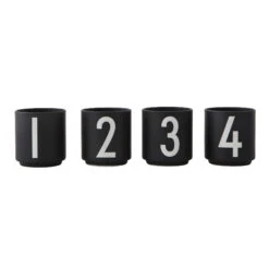 Design Letters φλιτζάνι εσπρέσο Συσκευασία 4 τεμαχίων μαύρο