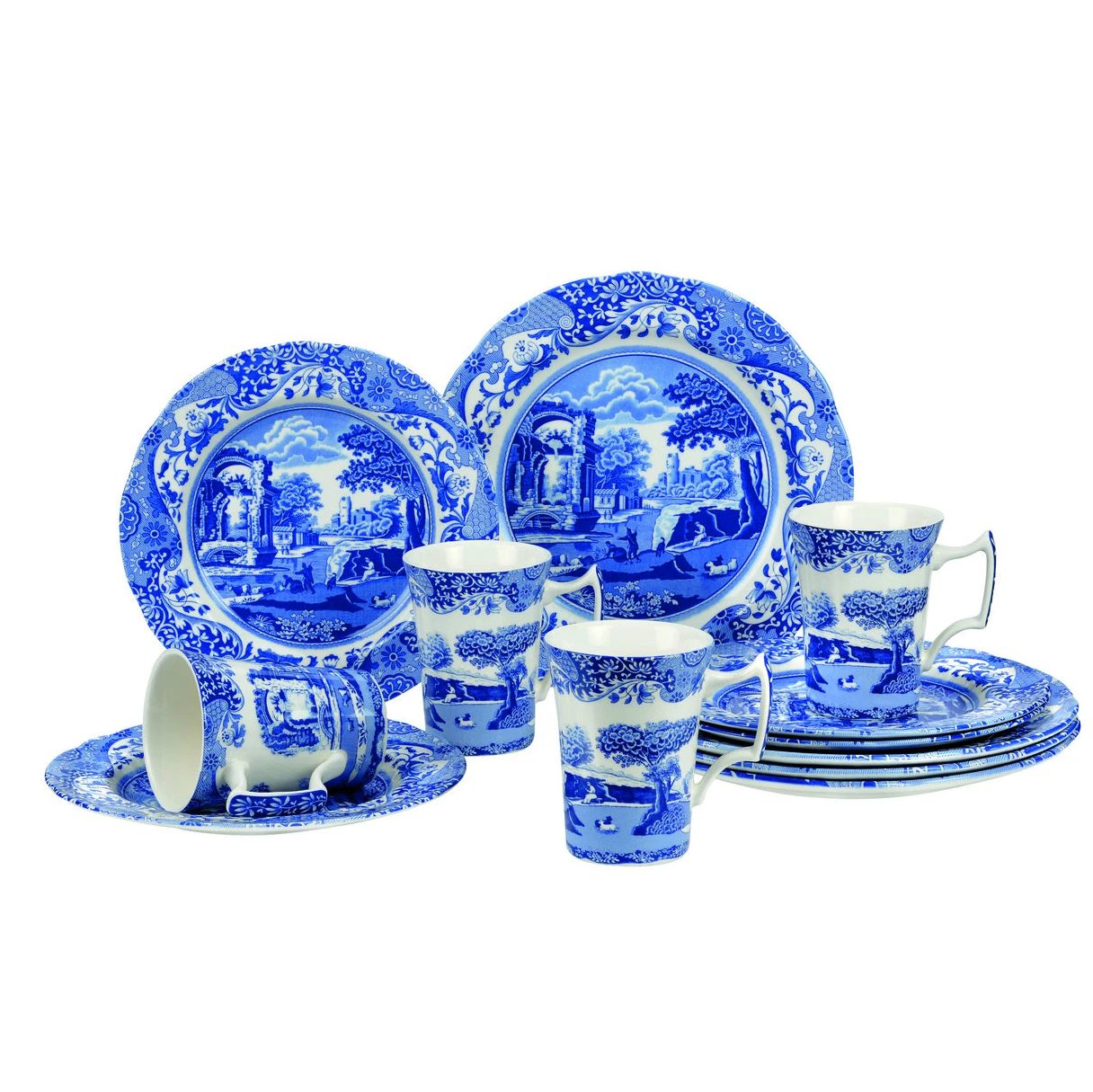Spode Blue Italian σετ 12 τεμαχίων 1 Spode Blue Italian σετ 12 τεμαχίων