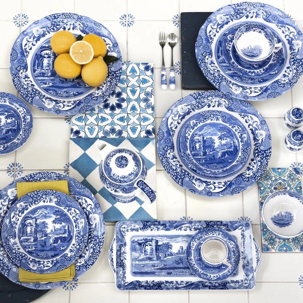 Spode Blue Italian φλιτζάνι τσαγιού και πιατάκι 2 Spode Blue Italian φλιτζάνι τσαγιού και πιατάκι - Image 2