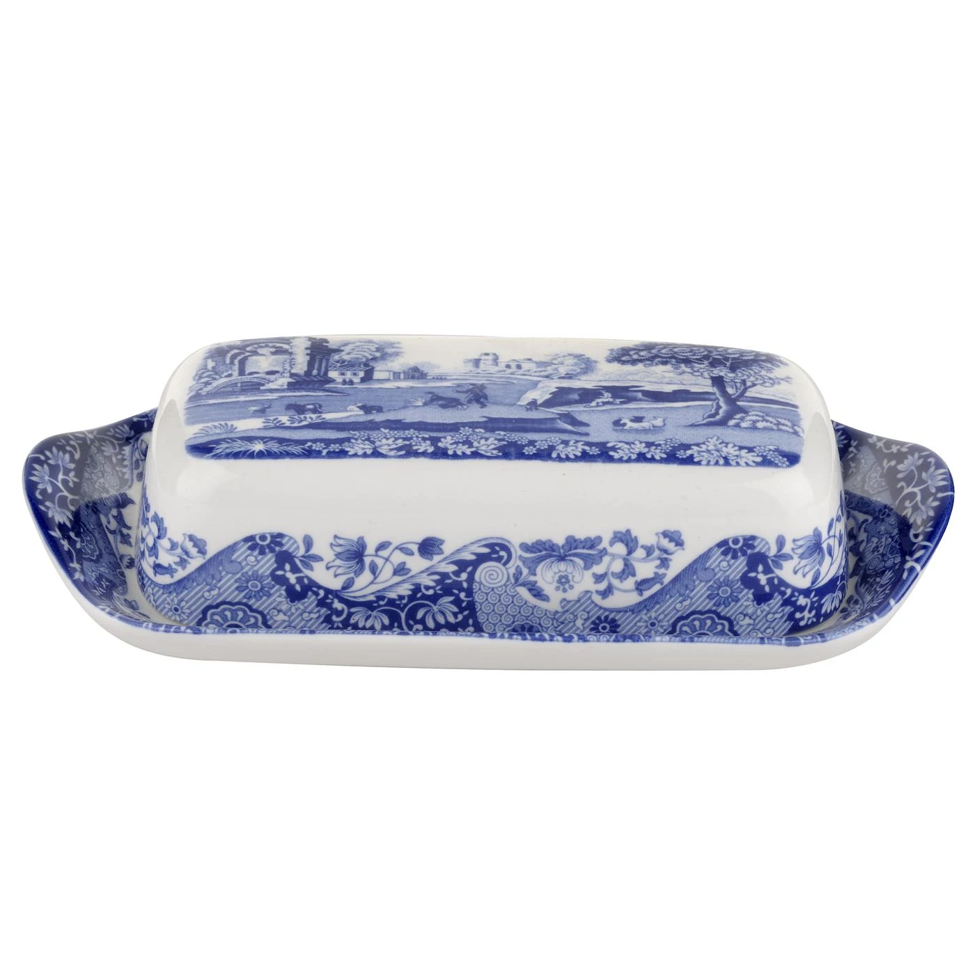 Spode Blue Italian πιάτο βουτύρου 1 Spode Blue Italian πιάτο βουτύρου