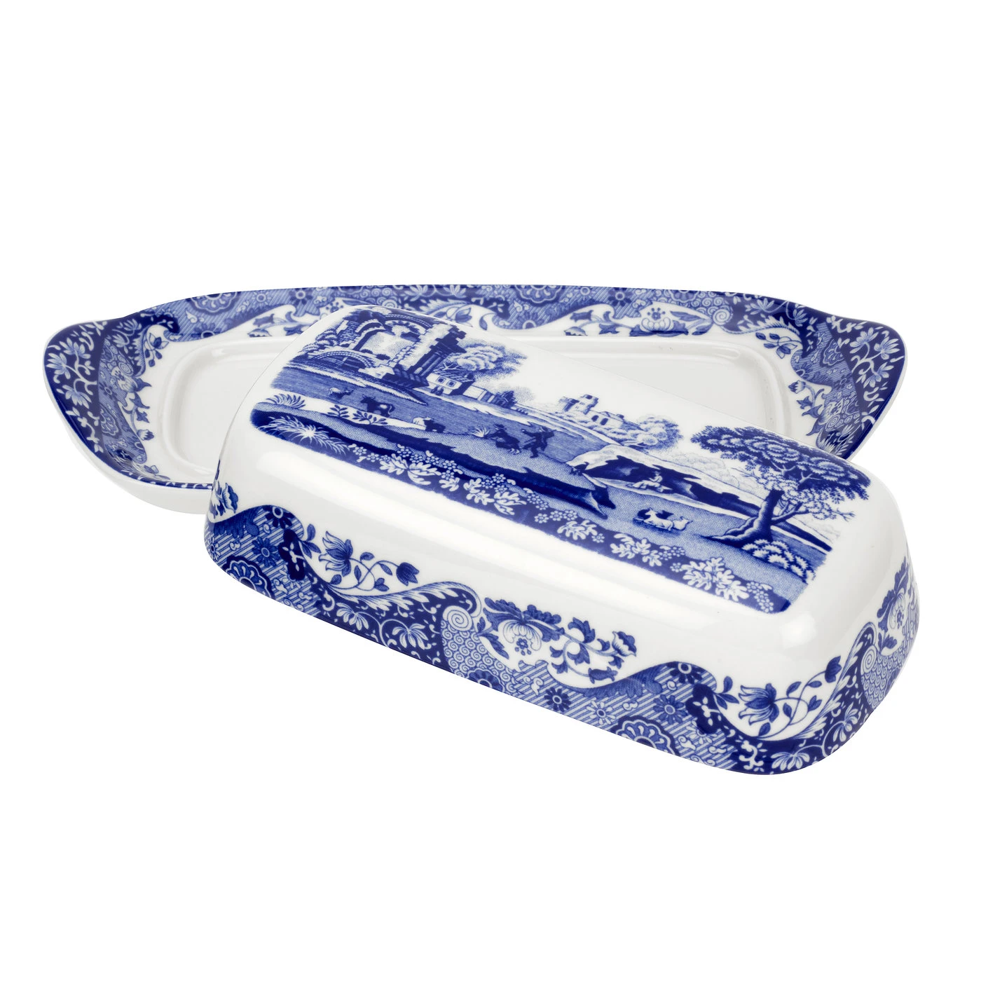Spode Blue Italian πιάτο βουτύρου 4 Spode Blue Italian πιάτο βουτύρου - Image 4