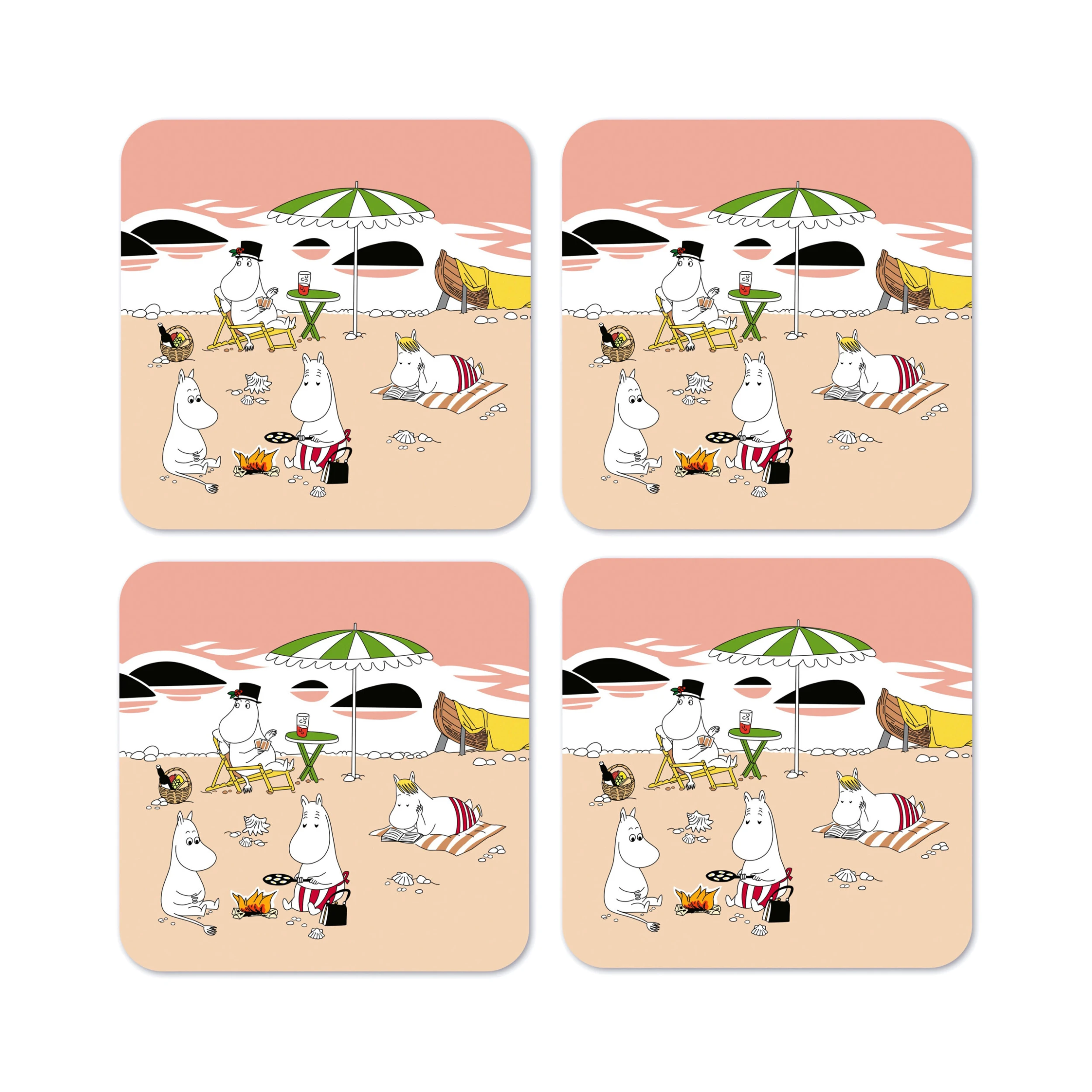 Mumin σουβέρ καλοκαίρι 2021 συσκευασία 4 τεμαχίων 1 Mumin σουβέρ καλοκαίρι 2021 συσκευασία 4 τεμαχίων