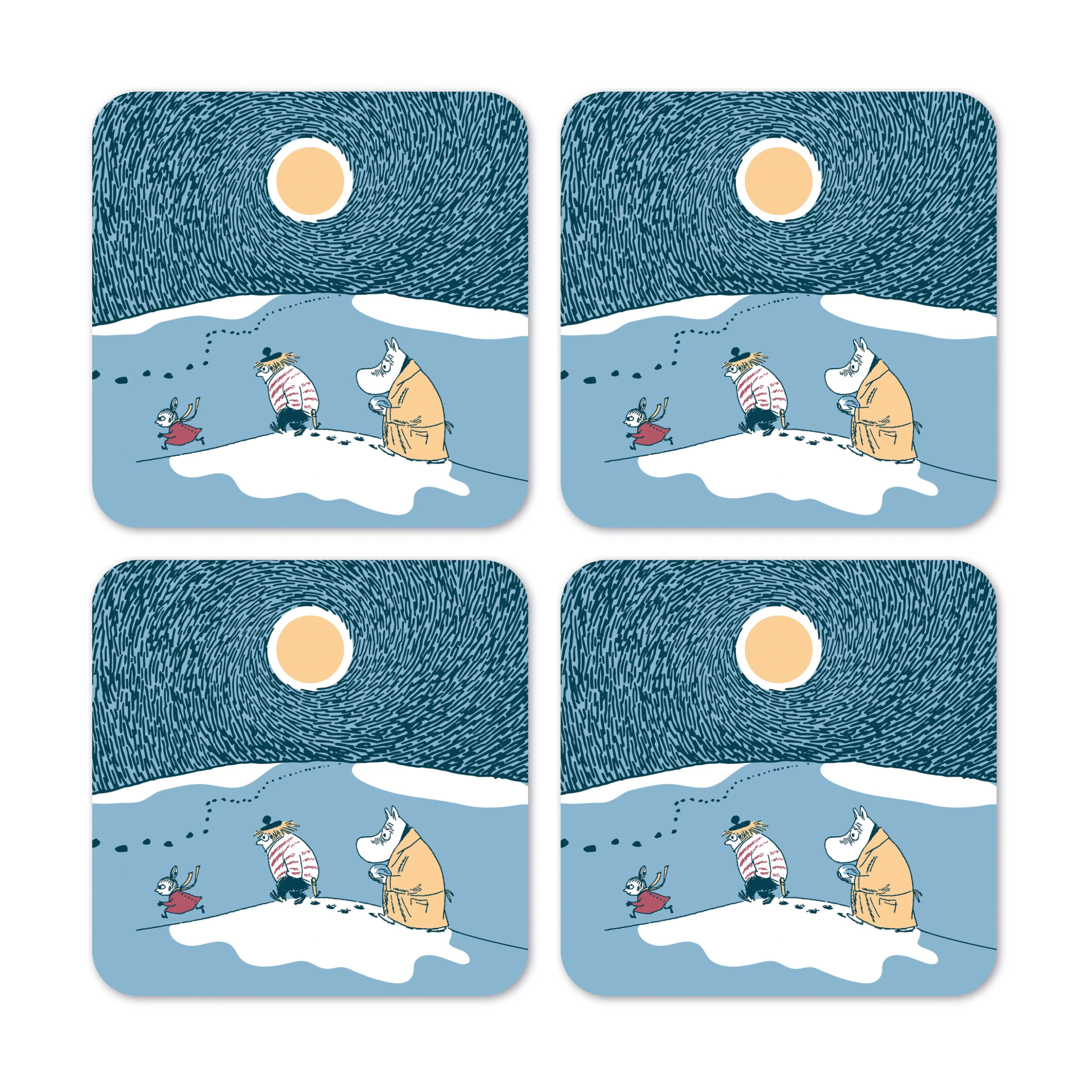 Snow Moonlight σουβέρ χειμώνας 2021 Συσκευασία 4 τεμαχίων 1 Snow Moonlight σουβέρ χειμώνας 2021 Συσκευασία 4 τεμαχίων