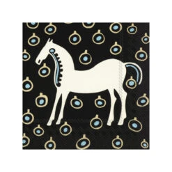 Marimekko Musta Tamma χαρτοπετσέτες Συσκευασία 20 τεμαχίων