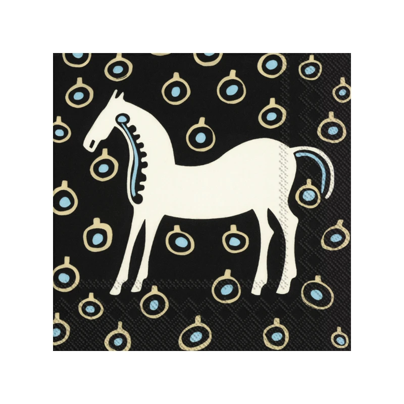 Marimekko Musta Tamma χαρτοπετσέτες Συσκευασία 20 τεμαχίων 1 Marimekko Musta Tamma χαρτοπετσέτες Συσκευασία 20 τεμαχίων